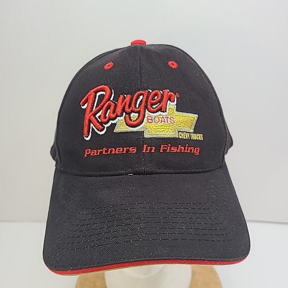Ranger Boats Chevy Trucks Fishing Partners The Game Hat Cap Strapback Black Red - Picture 1 of 9
